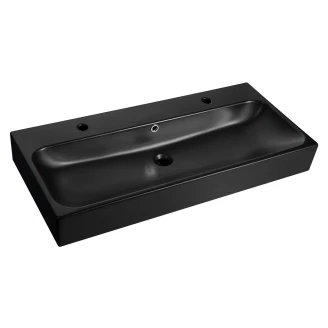Håndvask <strong>Savero</strong>  Sort Mat 101x47 cm To-Hul