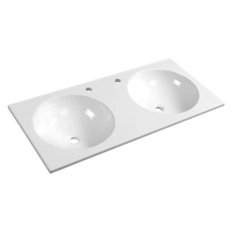 Dobbelt Håndvask <strong>Zantia</strong>  Hvid Blank 100x47 cm