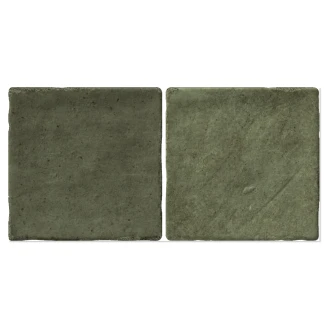 Vægflise <strong>Zento</strong>  Grøn Blank 10x20 (10x10) cm