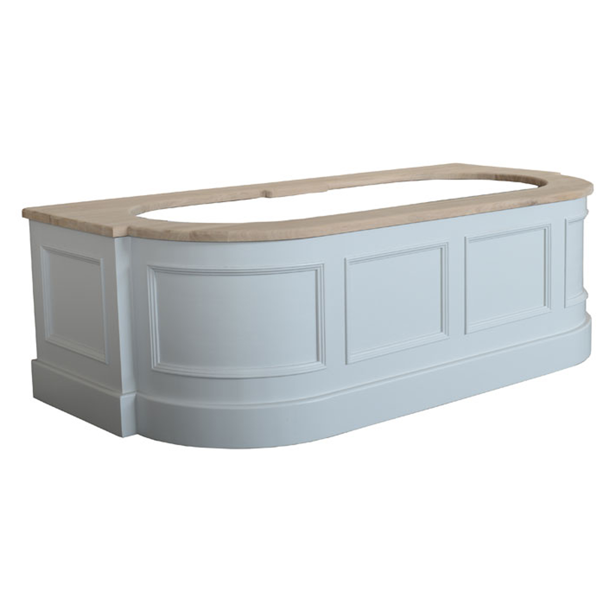 Kenny&Mason Badefront Holton Hvid Mat 200x90 cm