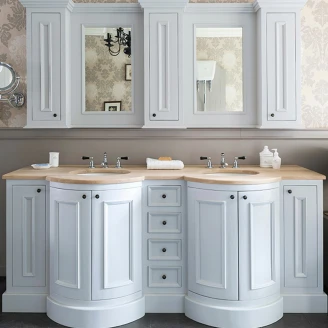 Kenny&Mason Dobbelt Spejlskab <strong>Holton</strong>  Hvid Mat 224x99 cm