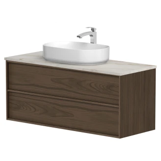 Håndvaskskab <strong>Ekskär</strong>  Egfaner Efterår Mat 120 cm med Bordplade Natural Quartzite Mat