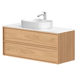 Håndvaskskab <strong>Ekskär</strong>  Egfaner Forår Mat 120 cm med Bordplade Carrera Marmor Mat