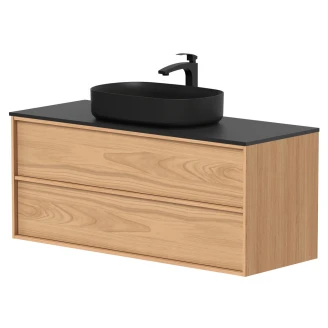 Håndvaskskab <strong>Ekskär</strong>  Egfaner Forår Mat 120 cm med Bordplade Sort Mat