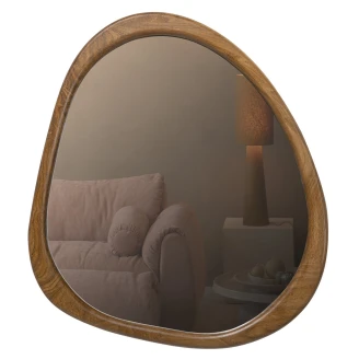 Woood Spejl <strong>Leif</strong>  Beige 48x44 cm