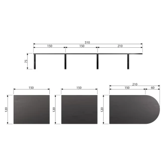 Woood Spisebord <strong>Tablo</strong>  Sort