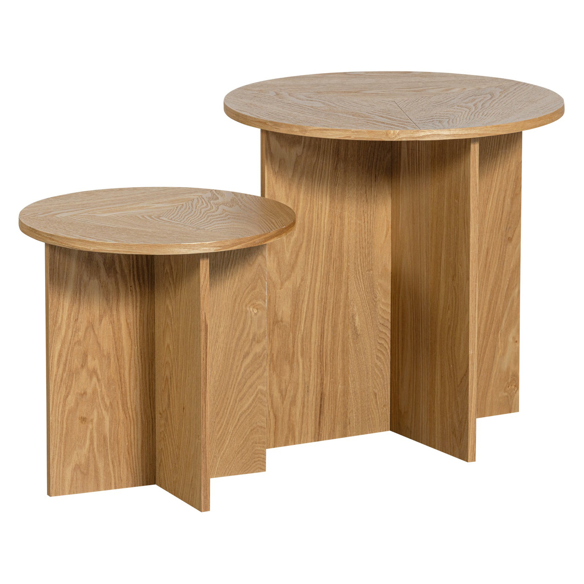 Woood Sæt med Sidebord 2 stk Lina Beige