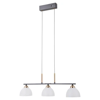 Hængende Lampa <strong>Olivara</strong>  Trio Sort, Hvid Mat