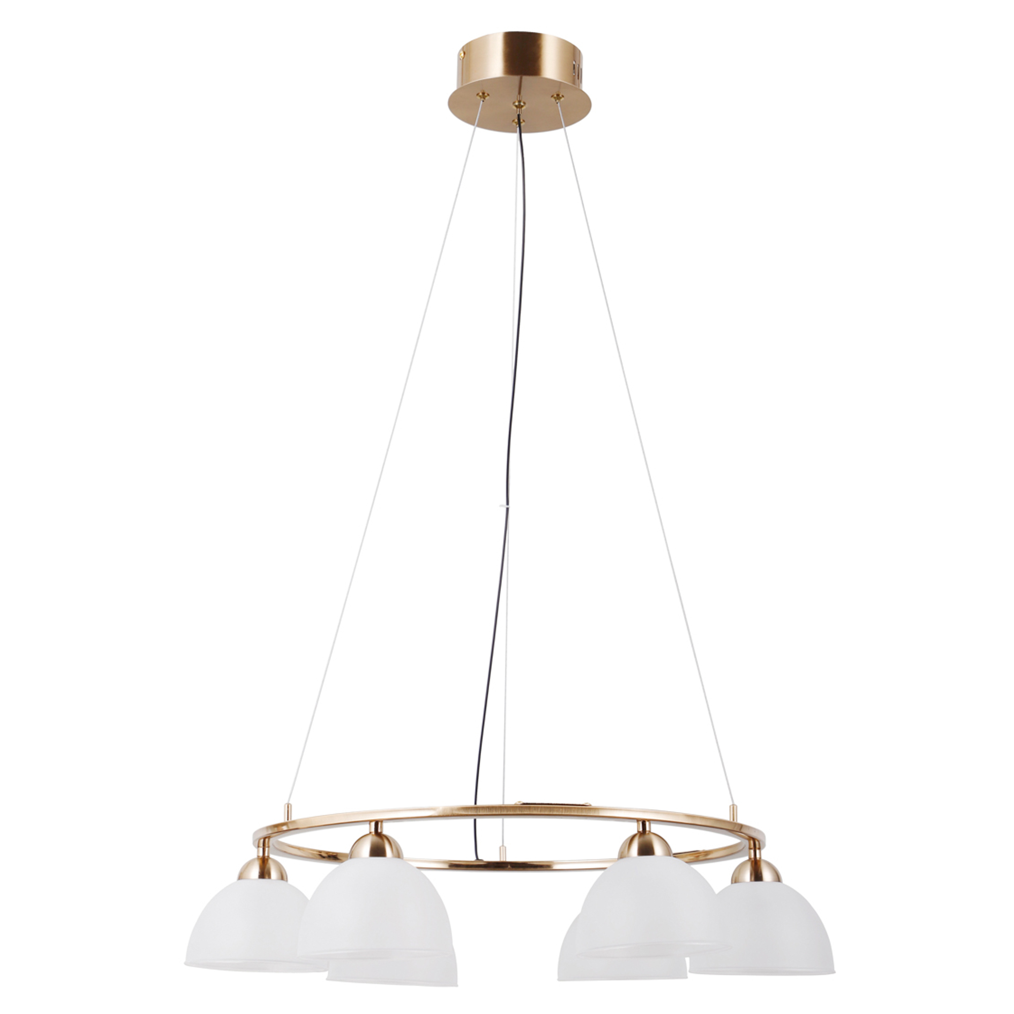 Hængende Lampa Olivara Hexa Guld, Hvid Blank
