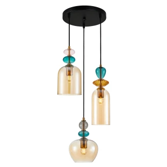 Hængende Lampa <strong>Farnel</strong>  Trio Guld Blank