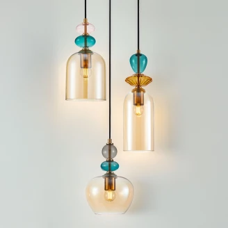 Hængende Lampa <strong>Farnel</strong>  Trio Guld Blank