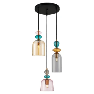 Hængende Lampa <strong>Eloria</strong>  Trio Flerfarvet Blank