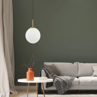 Hængende Lampe Rovelle L Hvid, Antik Bronze Mat
