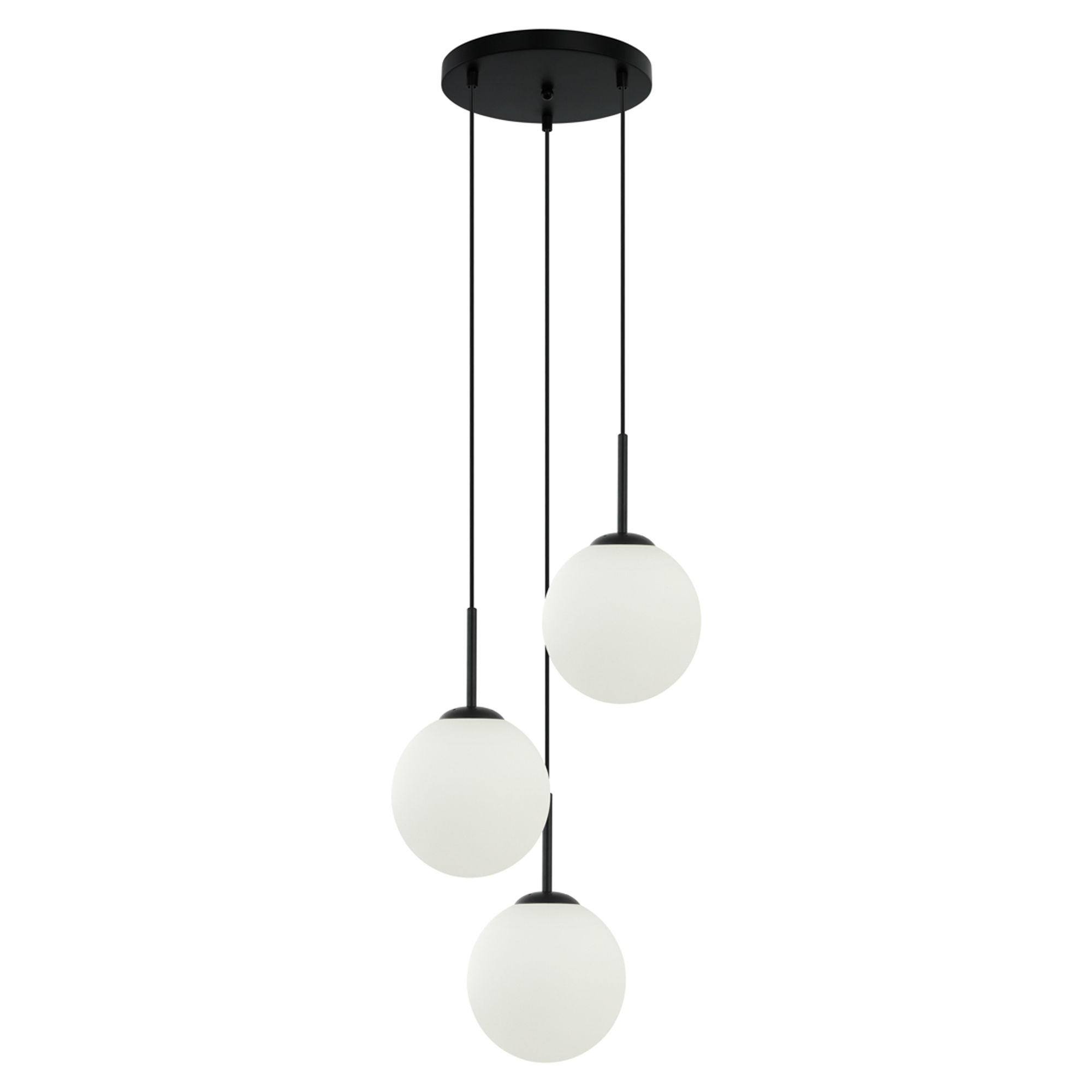 Hængende Lampa Rovelle Trio Hvid, Sort Mat