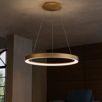 Hængende Lampa <strong>Norelli</strong>  XL Guld Mat