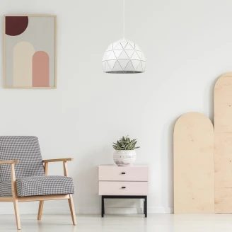 Hængende Lampe Renolia M Hvid Mat