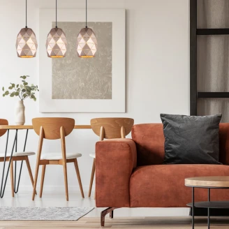 Hængende Lampe Renolia Trio Champagneguld Mat