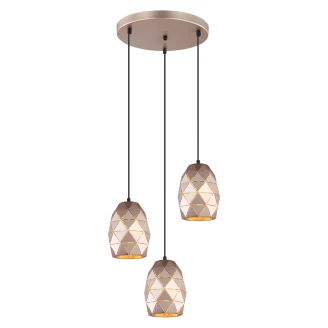 Hængende Lampa <strong>Renolia</strong>  Trio Cirkel Champagneguld Mat