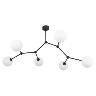 Loftlampe <strong>Viona</strong>  Hexa Sort, Hvid Mat