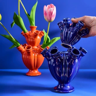 Werner Voss Vase Tulip Tower Orange Blank