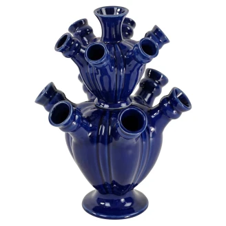 Werner Voss Vase Tulip Tower Blå Blank