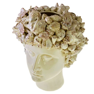 Werner Voss Vase Madame Moules L Beige Blank