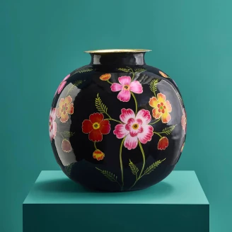 Werner Voss Vase Lorea Sort, Flerfarvet Blank