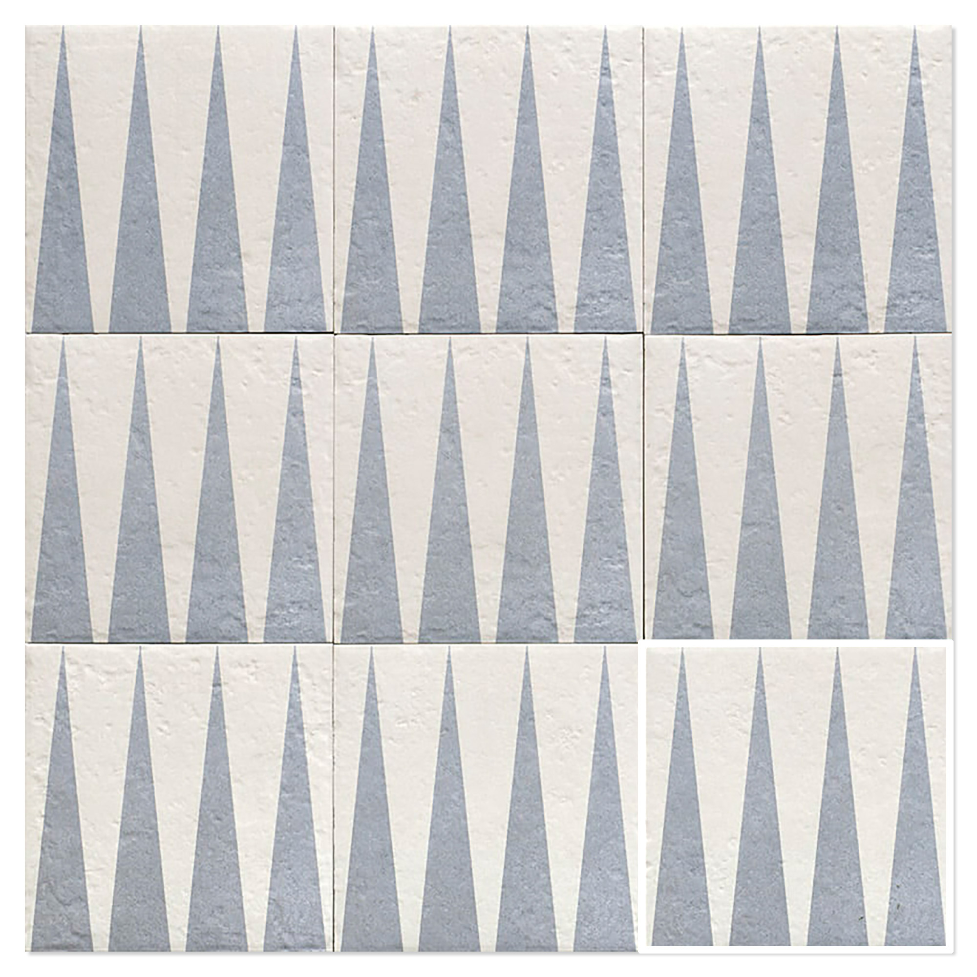 Mainzu Klinker Blue Four Mat 20x20 cm