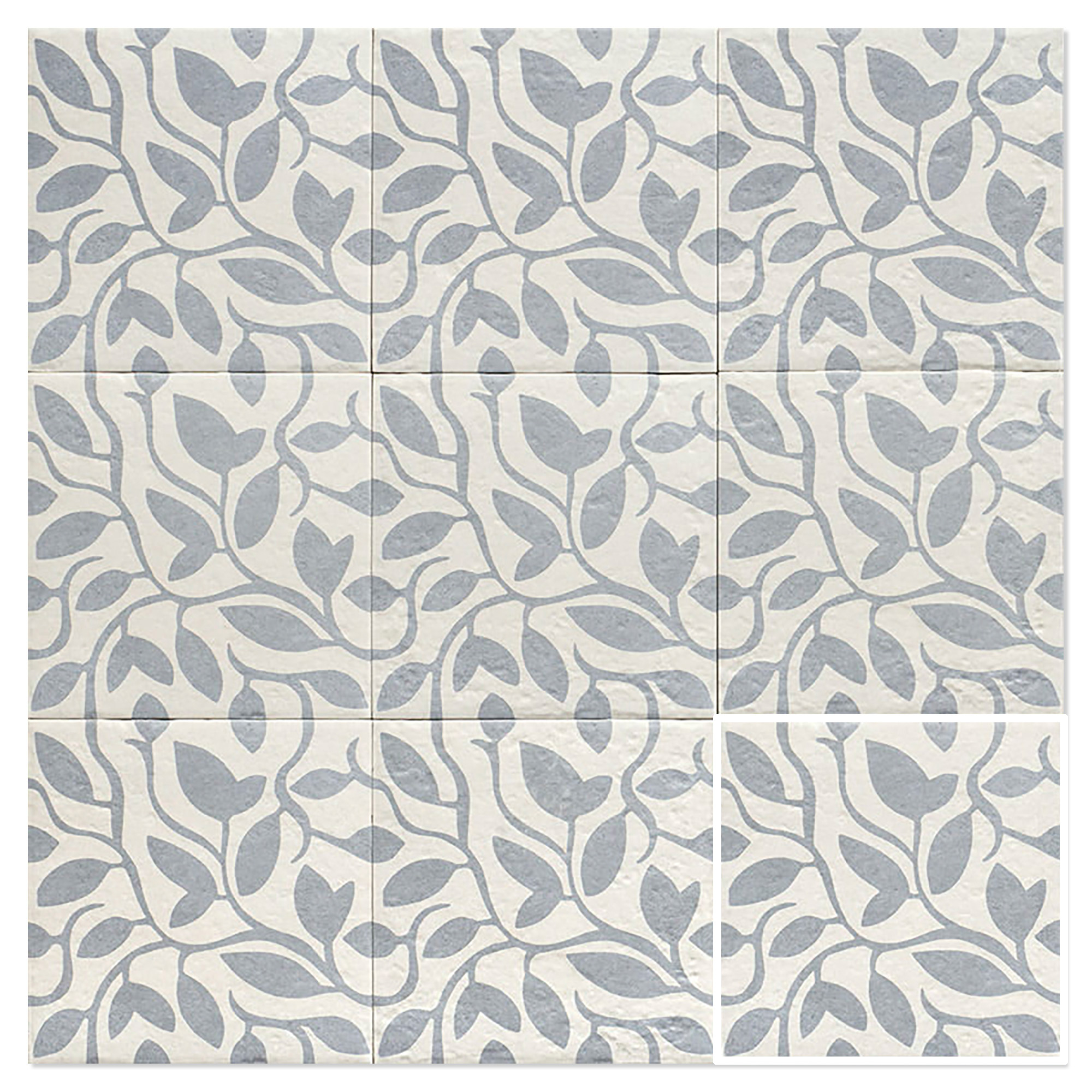 Mainzu Klinker Blue Five Mat 20x20 cm