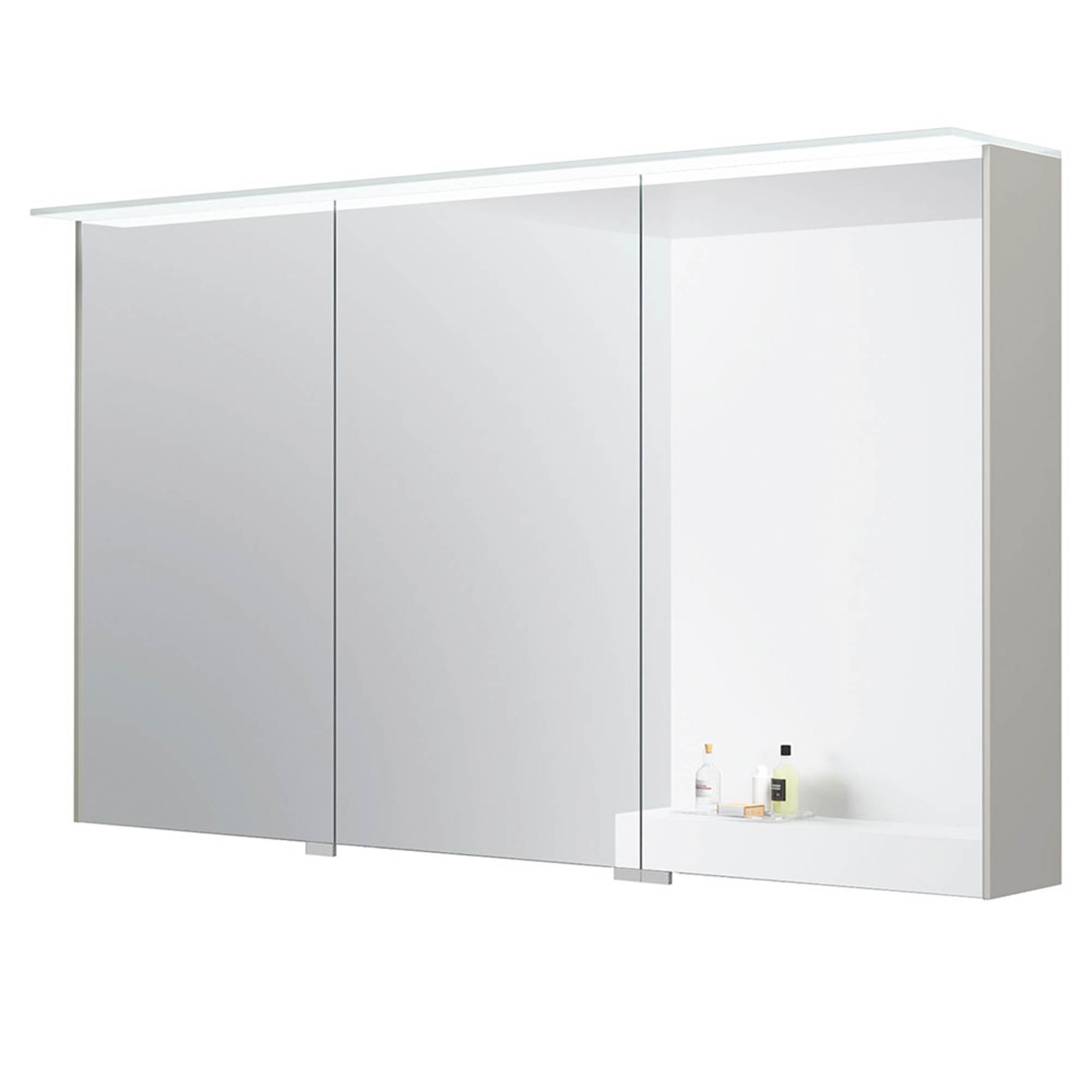 Spejlskab Tryk-åben Vårregn Kashmir 120 cm med LED Belysning