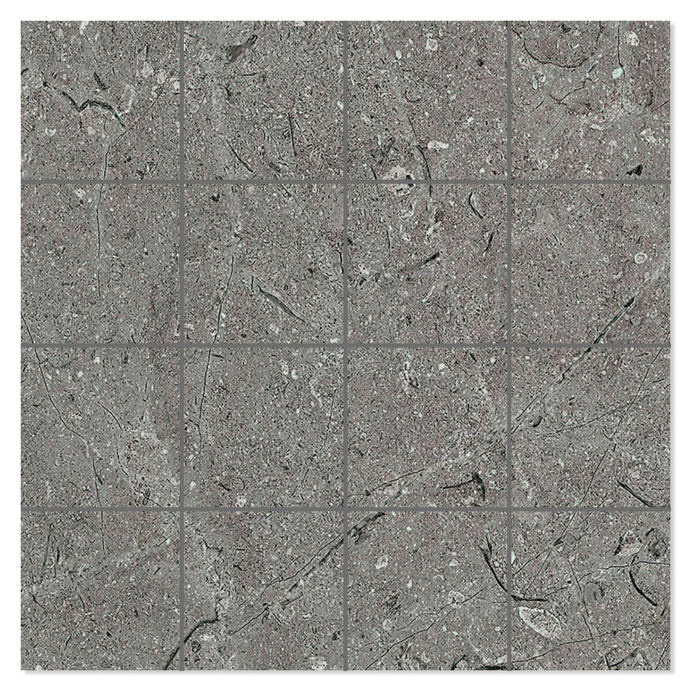 Mosaik Klinker Estate Mørkegrå Mat 30x30 (7x7) cm