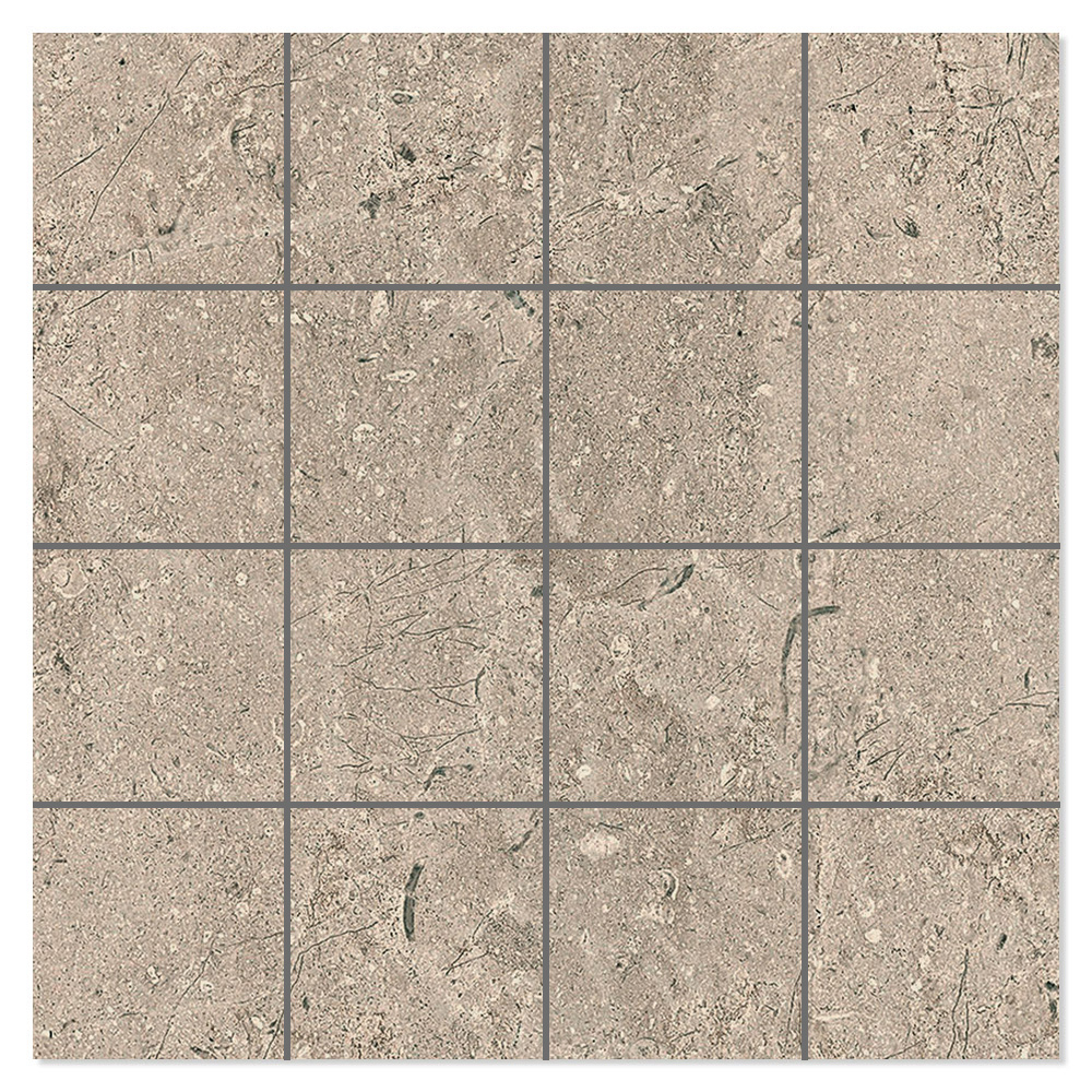 Mosaik Klinker Estate Brun Mat 30x30 (7x7) cm