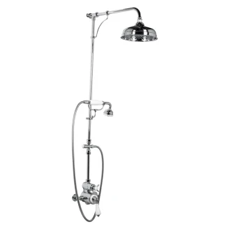 Kenny&Mason Brusesæt <strong>Traditional</strong>  Krom Blank med Termostat