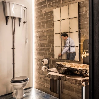 Kenny&Mason Højskyllende Toilet London med Pull Vit Blank