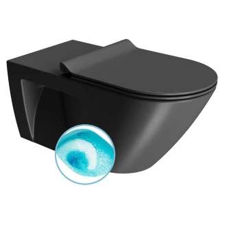 Væghængt Handicapvenligt Toilet <strong>Civitas</strong>  Sort Mat med Swirlflush-teknologi