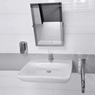 Støttegreb <strong>Steda</strong>  60 cm Dobbelt Krom Blank Uden Betræk