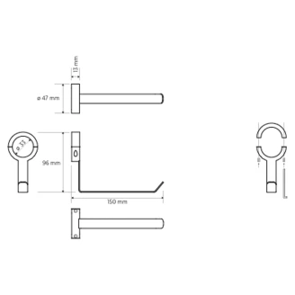 Toiletpapirholder <strong>Steda</strong>  Krom Blank