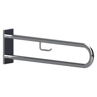 Støttehåndtag med Toiletpapirholder Handicapvenlig <strong>Steda</strong>  81 cm Dobbelt Krom Blank