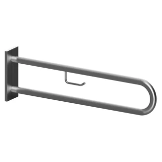 Støttehåndtag med Toiletpapirholder Handicapvenlig <strong>Steda</strong>  81 cm Dobbelt Krom Mat