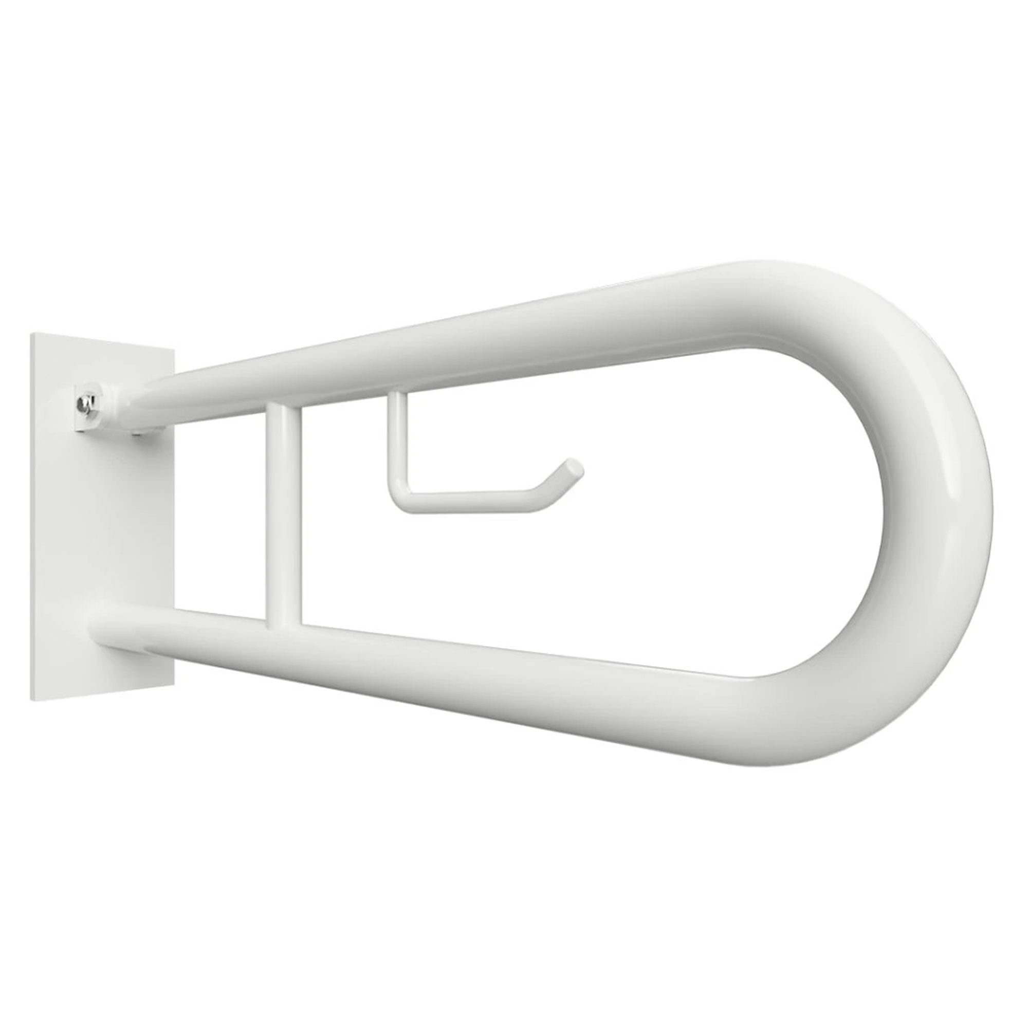 Fællbare Støttehåndtag med Toiletpapirholder Handicapvenlig Steda 60 cm Dobbelt Hvid Mat