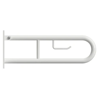 Fællbare Støttegreb med Toiletpapirholder <strong>Steda</strong>  60 cm Dobbelt Hvid Mat