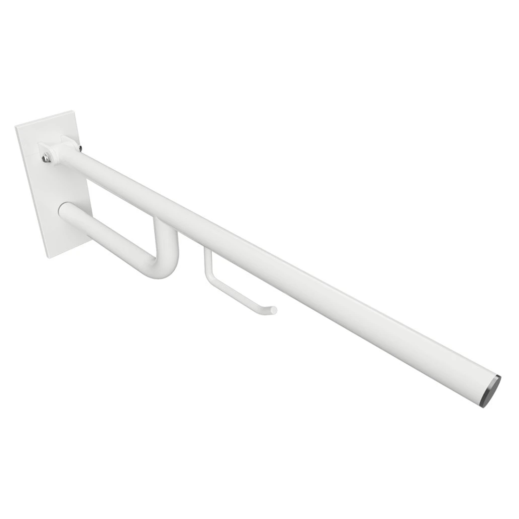 Fællbare Støttehåndtag med Toiletpapirholder Handicapvenlig Steda 85 cm Vit Mat