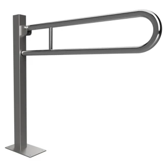 Fællbare Støttehåndtag Gulvmonteret Handicapvenlig <strong>Steda</strong>  81 cm Krom Blank Uden Betræk
