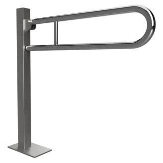 Fællbare Støttehåndtag Gulvmonteret Handicapvenlig <strong>Steda</strong>  81 cm Krom Blank