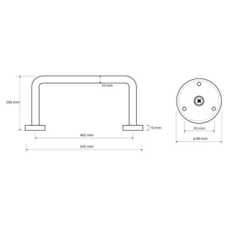 Sifondæksel <strong>Steda</strong>  Krom Mat