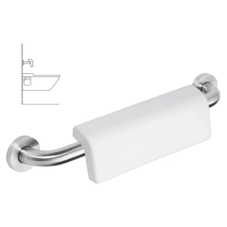 Ryglæn til Toiletstol Handicapvenlig <strong>Steda</strong>  50 cm Krom Mat