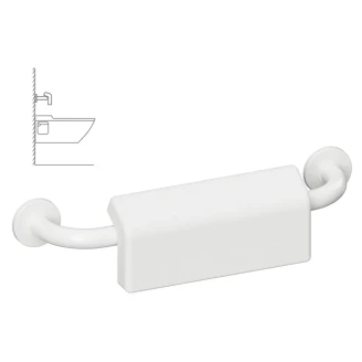 Ryglæn til Toiletstol Handicapvenlig <strong>Steda</strong>  50 cm Hvid Mat