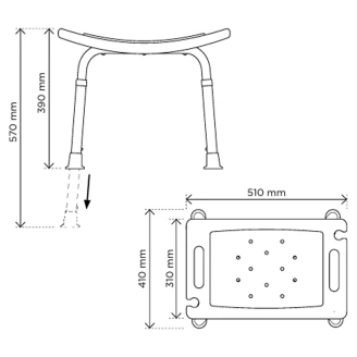 Brusestol <strong>Steda</strong>  Hvid Mat