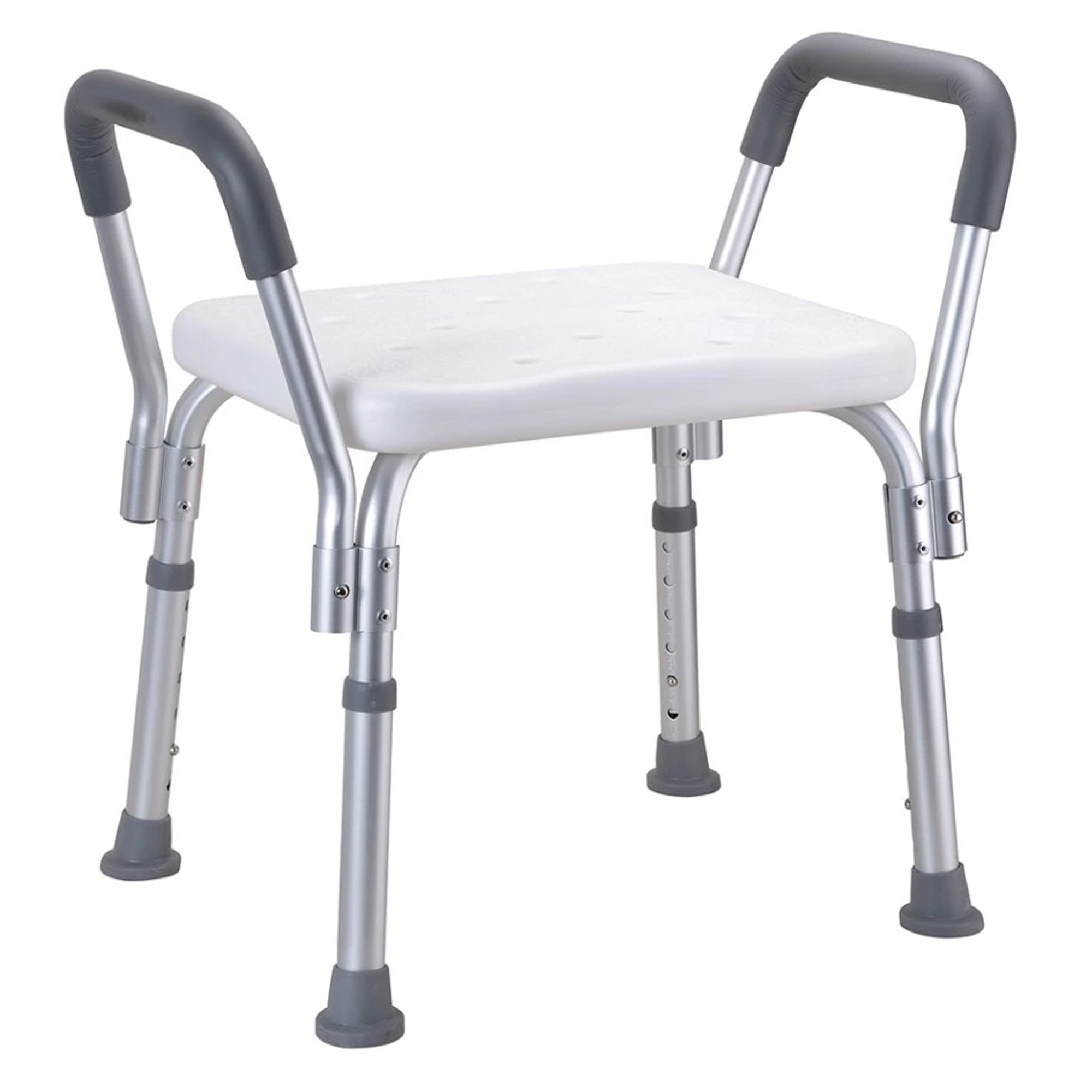 Brusestol med Armlæn Handicapvenlig Steda Hvid Mat