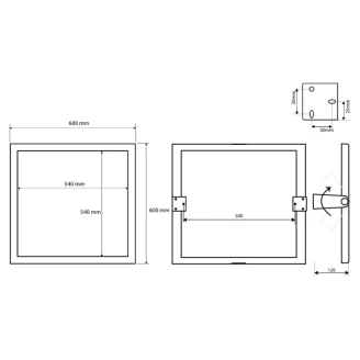 Spejl <strong>Steda</strong>  Krom Blank 60x60 cm